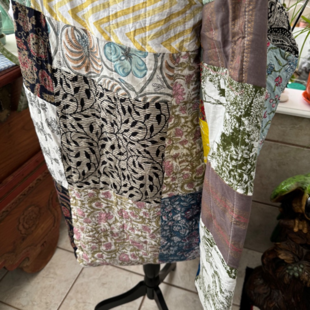 Ashley Taylor Patchwork Hoodie Boho Colorful One … - image 6